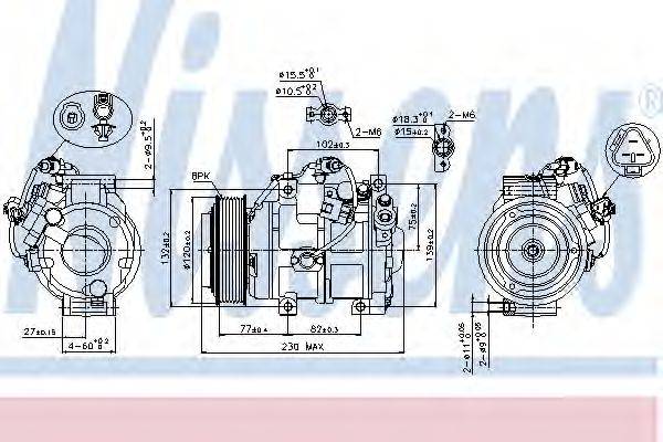 NISSENS 89511 Компресор, кондиціонер