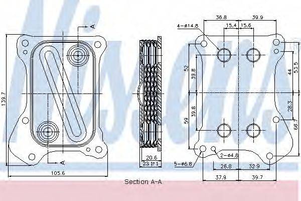 NISSENS 90700 масляний радіатор, моторне масло