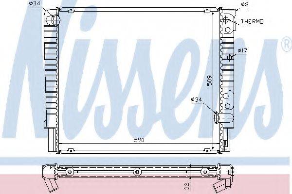 NISSENS 65508A Радіатор, охолодження двигуна