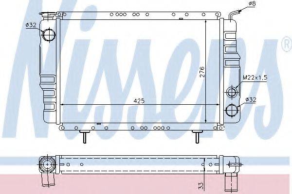 NISSENS 63800 Радіатор, охолодження двигуна