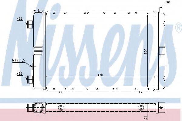 NISSENS 63850 Радіатор, охолодження двигуна