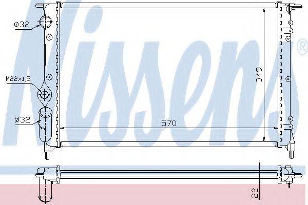 NISSENS 63925 Радіатор, охолодження двигуна