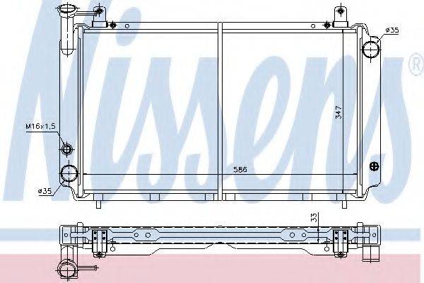 NISSENS 62425 Радіатор, охолодження двигуна