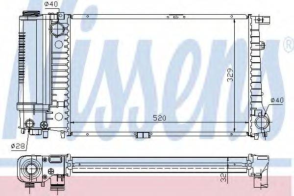 NISSENS 60736A Радіатор, охолодження двигуна