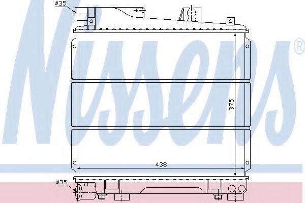 NISSENS 60728 Радіатор, охолодження двигуна