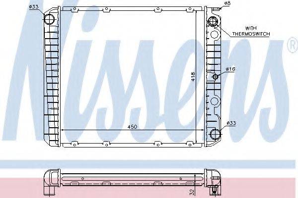 NISSENS 65525A Радіатор, охолодження двигуна