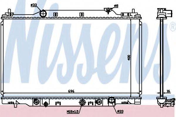 NISSENS 68104 Радіатор, охолодження двигуна