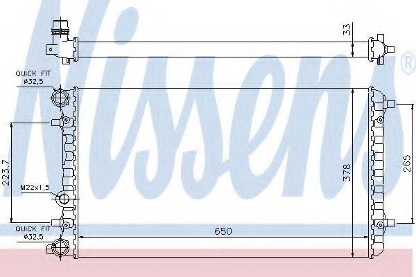 NISSENS 65228 Радіатор, охолодження двигуна