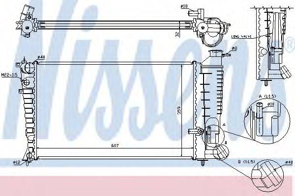 NISSENS 61329A Радіатор, охолодження двигуна