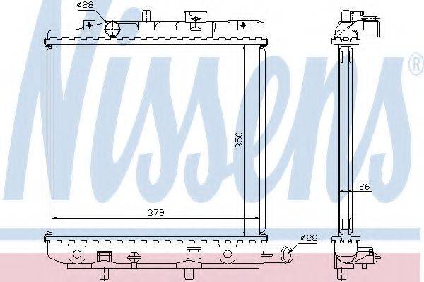 NISSENS 62455A Радіатор, охолодження двигуна