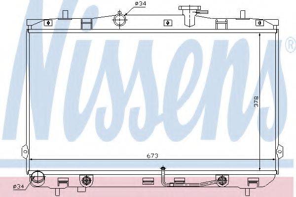 NISSENS 67025 Радіатор, охолодження двигуна