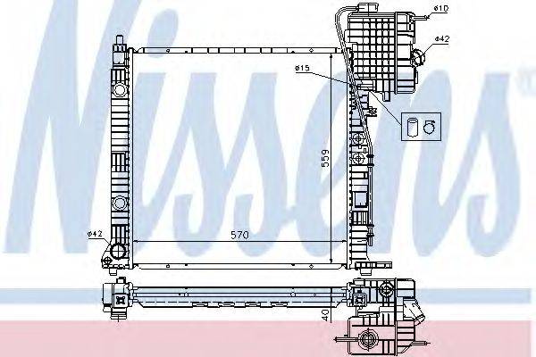 NISSENS 62559A Радіатор, охолодження двигуна