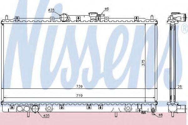 NISSENS 62868A Радіатор, охолодження двигуна