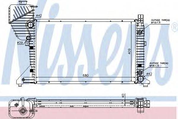 NISSENS 62597A Радіатор, охолодження двигуна