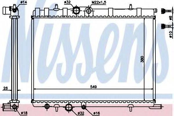 NISSENS 63502A Радіатор, охолодження двигуна