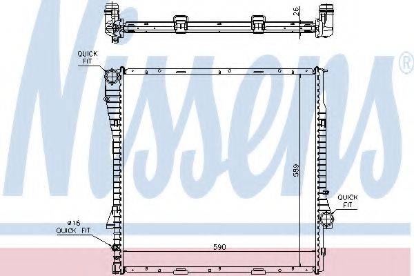 NISSENS 60788A Радіатор, охолодження двигуна