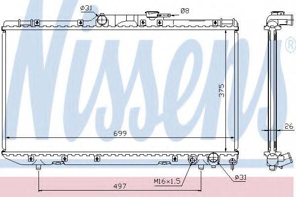 NISSENS 64664A Радіатор, охолодження двигуна