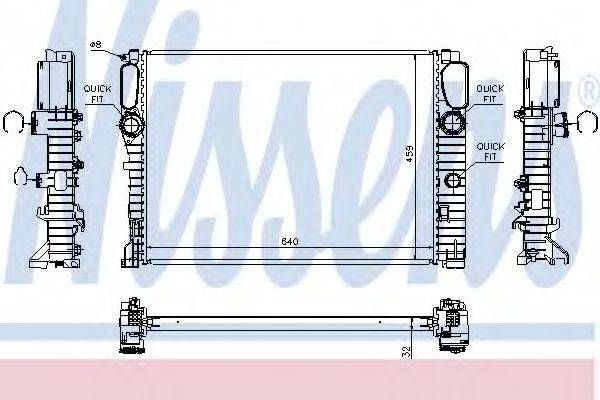 NISSENS 67102A Радіатор, охолодження двигуна