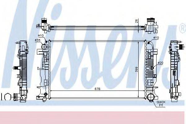 NISSENS 67156A Радіатор, охолодження двигуна