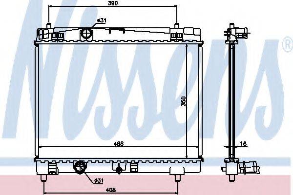 NISSENS 64671A Радіатор, охолодження двигуна