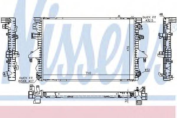 NISSENS 65283A Радіатор, охолодження двигуна