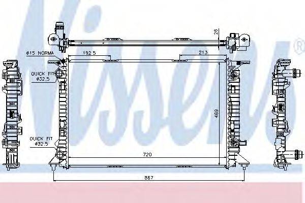 NISSENS 60321 Радіатор, охолодження двигуна