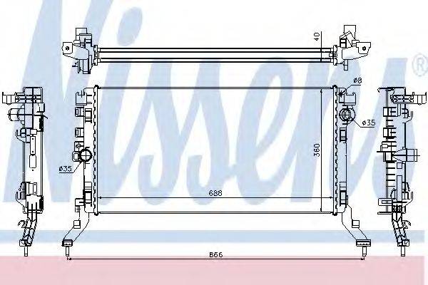 NISSENS 637619 Радіатор, охолодження двигуна