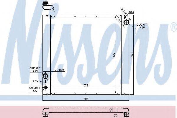 NISSENS 64329 Радіатор, охолодження двигуна