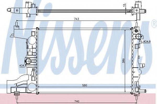 NISSENS 616903 Радіатор, охолодження двигуна