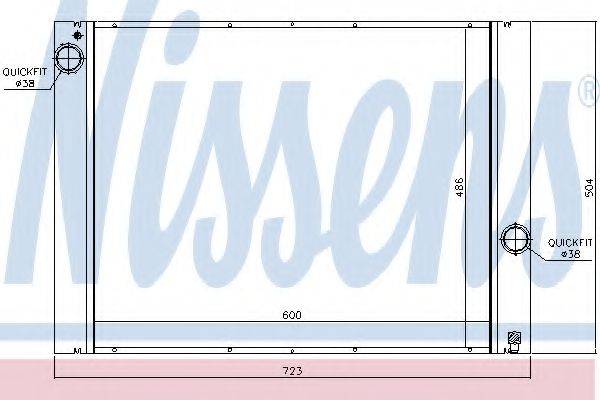 NISSENS 60848 Радіатор, охолодження двигуна