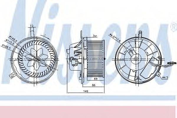 NISSENS 87032 Вентилятор салону