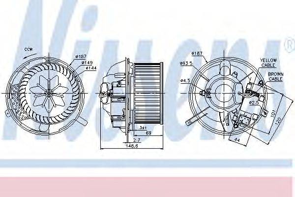 NISSENS 87072 Вентилятор салону