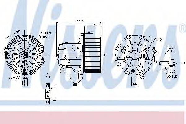 NISSENS 87075 Вентилятор салону