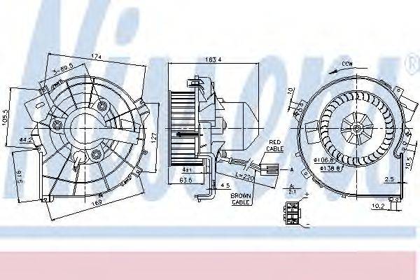 NISSENS 87080 Вентилятор салону