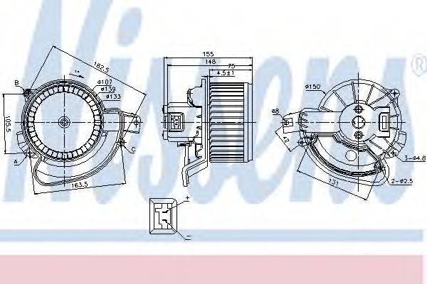 NISSENS 87136 Вентилятор салону