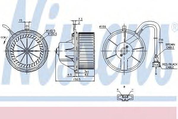 NISSENS 87155 Вентилятор салону