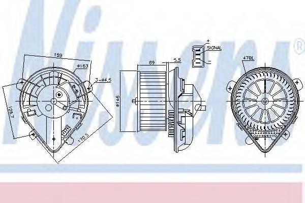 NISSENS 87179 Вентилятор салону