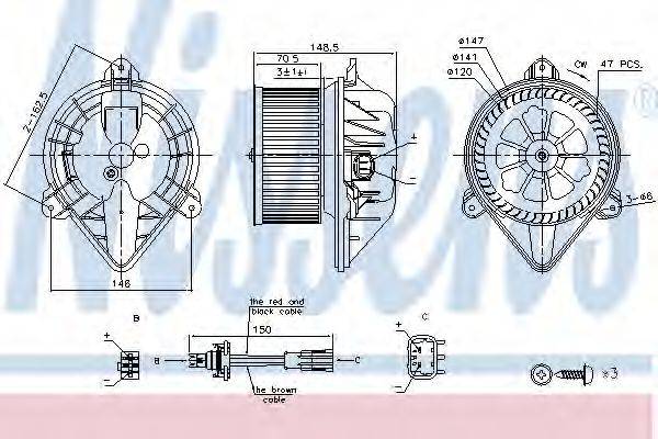 NISSENS 87183 Вентилятор салону