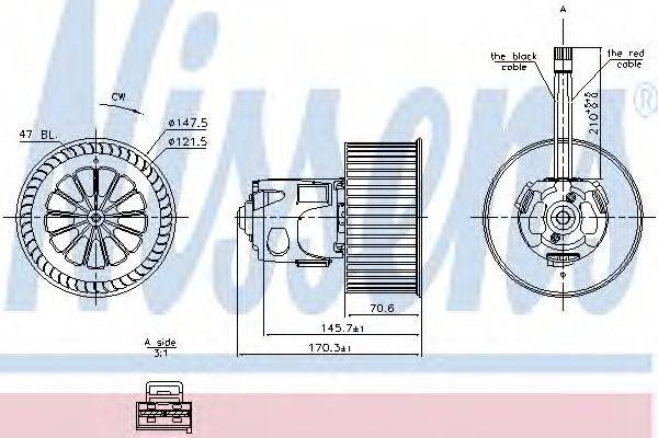 NISSENS 87242 Вентилятор салону