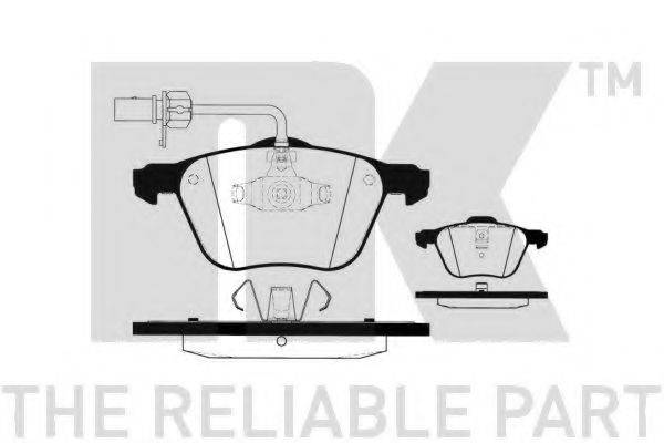 NK 224754 Комплект гальмівних колодок, дискове гальмо