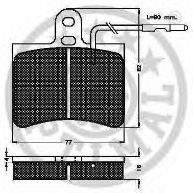 OPTIMAL 9135 Комплект гальмівних колодок, дискове гальмо