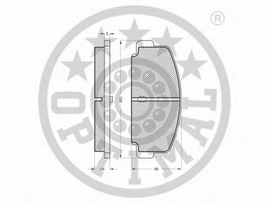 OPTIMAL 9172 Комплект гальмівних колодок, дискове гальмо