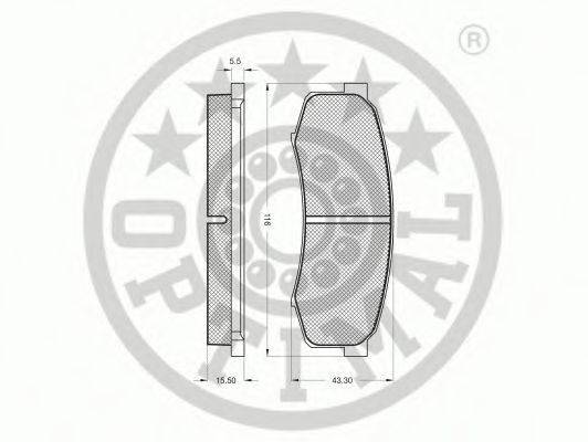 OPTIMAL 9863 Комплект гальмівних колодок, дискове гальмо