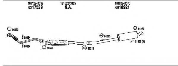 WALKER BW52526 Система випуску ОГ