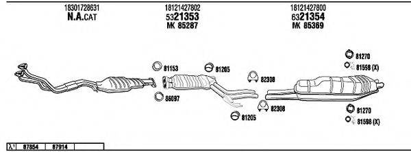 WALKER BW52541 Система випуску ОГ