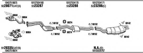 WALKER BWH15449 Система випуску ОГ