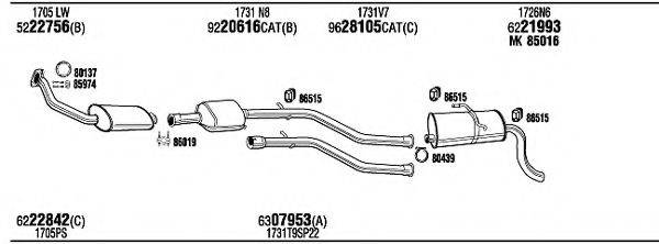 WALKER CIH14443BA Система випуску ОГ