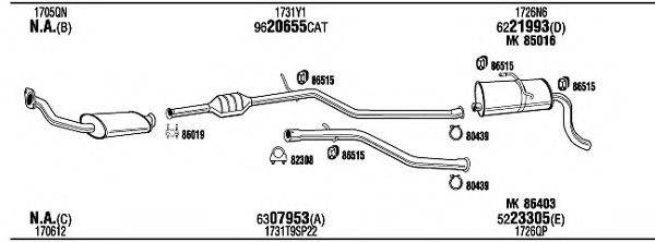 WALKER CIH14443BB Система випуску ОГ