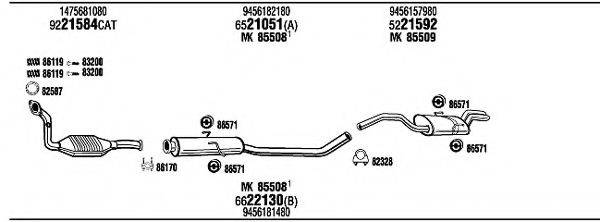 WALKER FIT10697B Система випуску ОГ