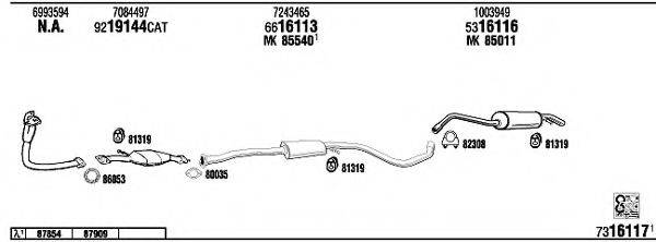 WALKER FO30630 Система випуску ОГ